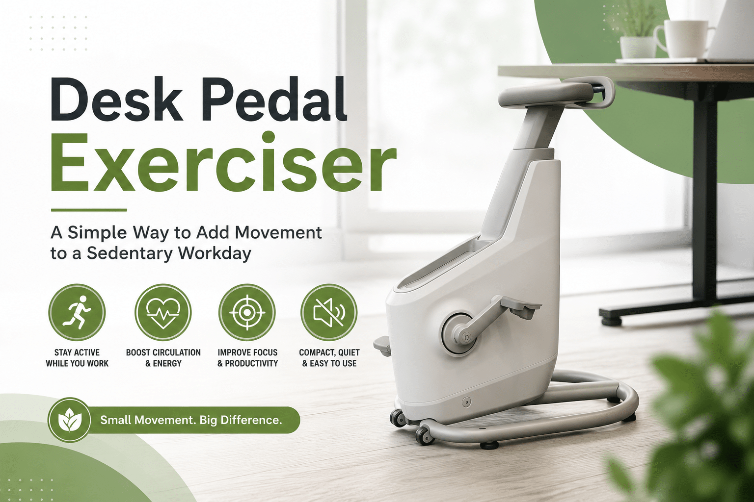 Home Desk Pedal Exerciser - A Simple Way to Add Movement to a Sedentary Workday