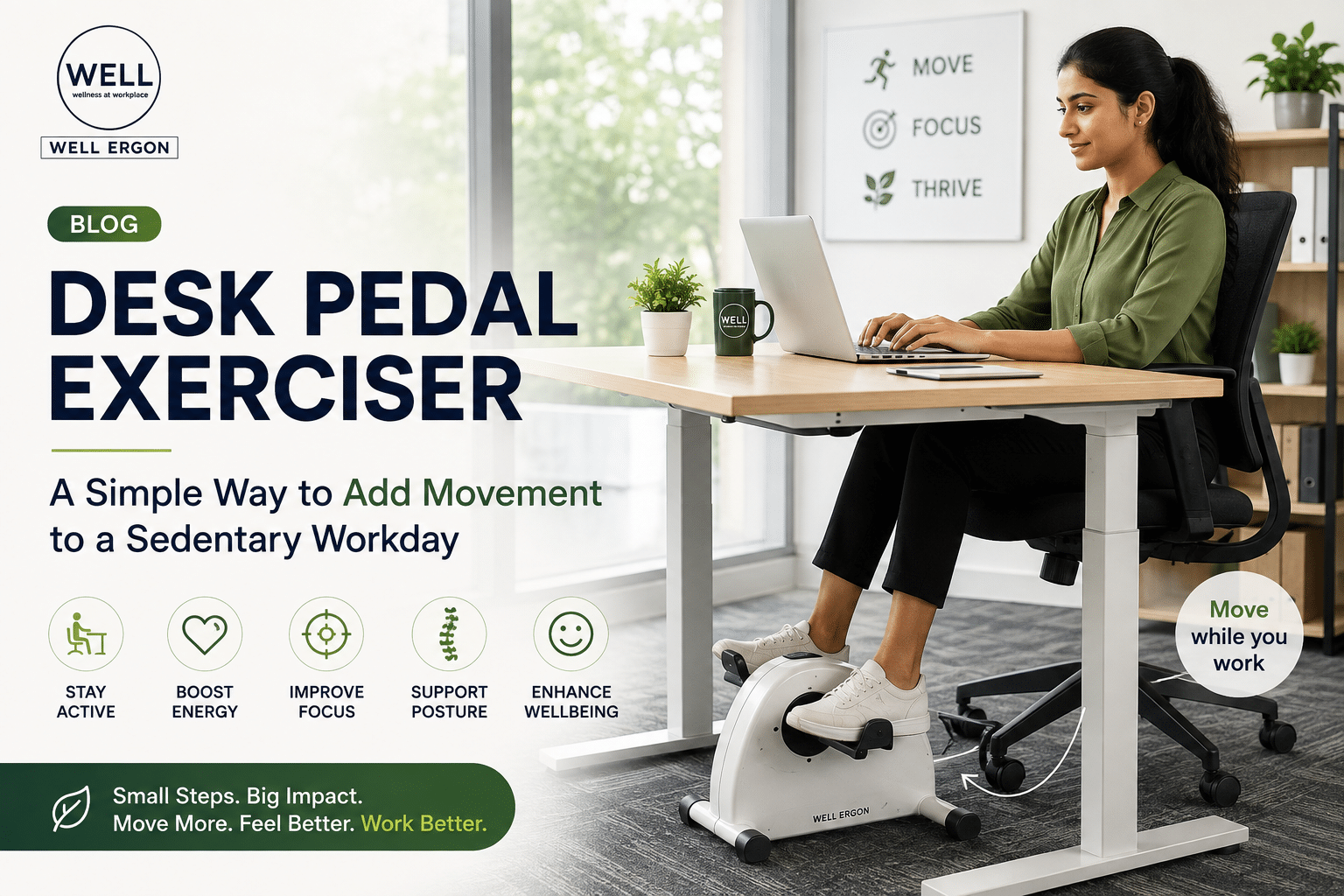 Home Desk Pedal Exerciser - A Simple Way to Add Movement to a Sedentary Workday